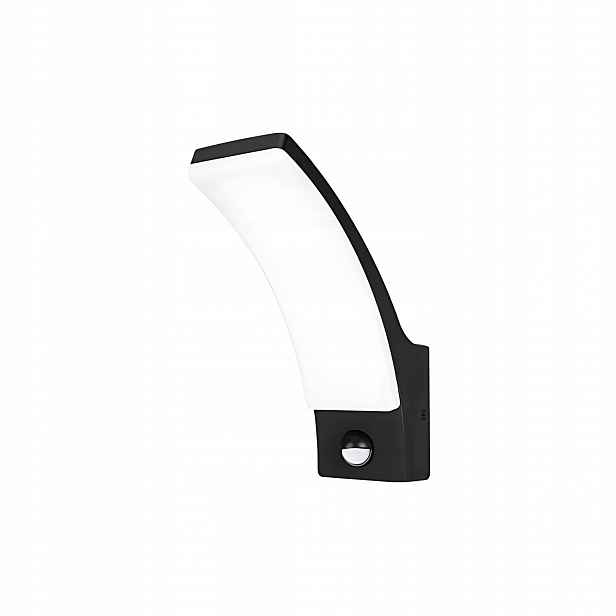 Venkovní nástěnné svítidlo Led Fasádní lampa 12W Černá Snímač pohybu IP54
