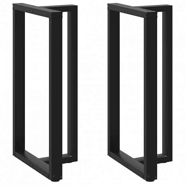 vidaXL Nohy barového stolu ve tvaru T, 2 ks, černé, 60 x 35 x (110-111) cm, ocel