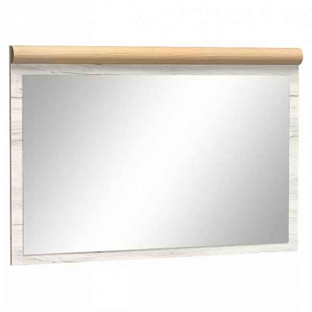 Zrcadlo Kora 120 cm, dub kraft zlatý / bílý