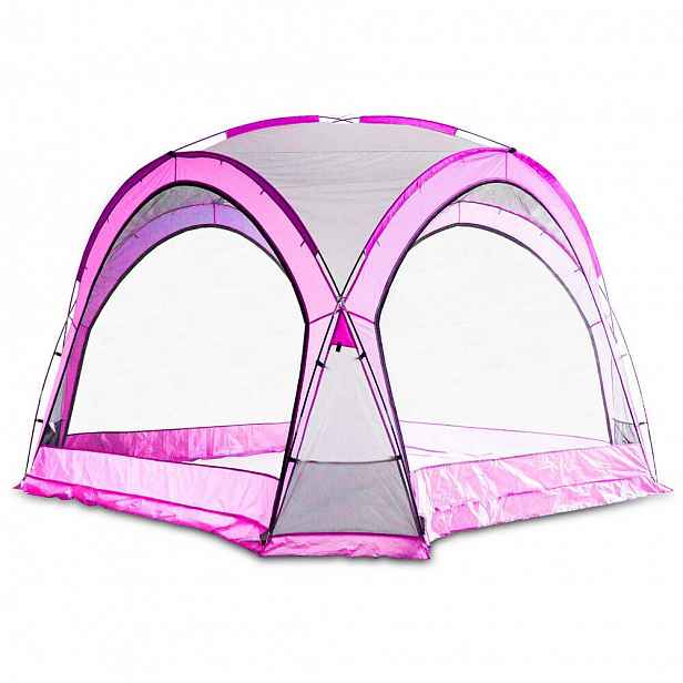 Bituxx Zahradní Stan Pavilion s Moskytiéra 3,5x3,5m Růžový