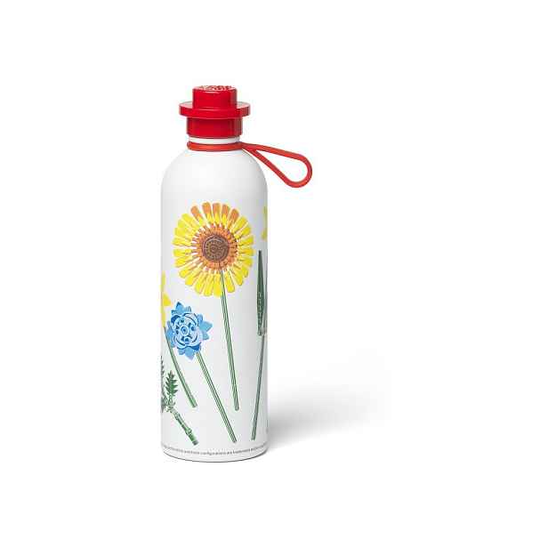 Červená/bílá kovová dětská termoska 560 ml Botanicals – LEGO®