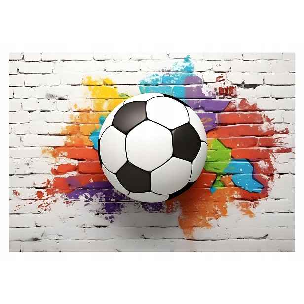 Fototapeta Pro Teenagera Mládeže Fotbal 3D Graffiti Tapeta 254x184