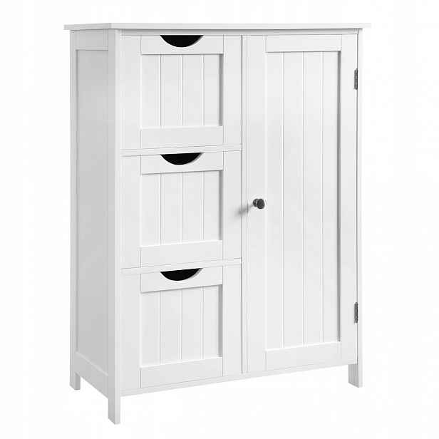 Koupelnová Skříňka 3 Zásuvky 60 CM Bílá Matná