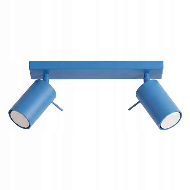 Sollux Lighting stropní svítidlo lišta 30 cm 2x gu10 modrý prstenec