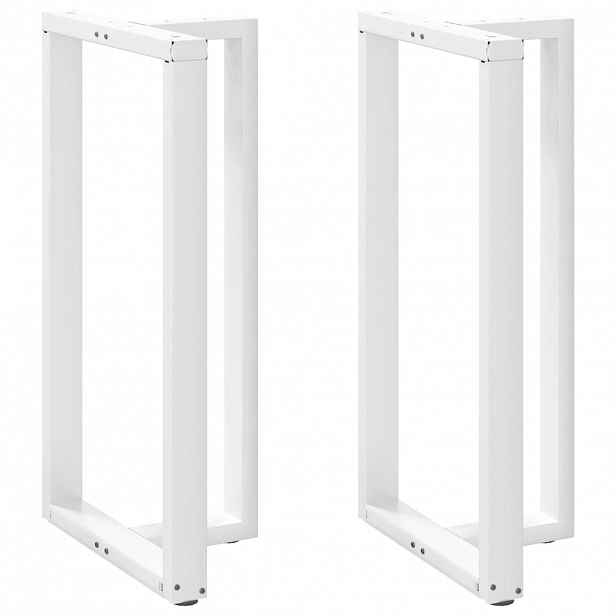 vidaXL Nohy barového stolu ve tvaru T, 2 ks, bílé, 60 x 35 x (110-111) cm, ocel