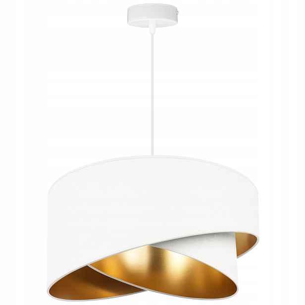 Závěsné Stropní Svítidlo Lustr Jednoduchý Bílý Zlatý Glamour