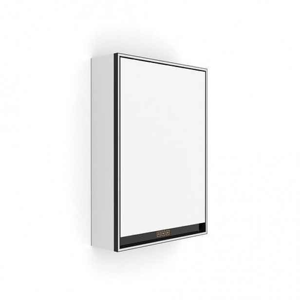 Nimco GA 1 zrcadlová skříňka s osvětlením 50x70 cm sklo černá GAC10001LVX90