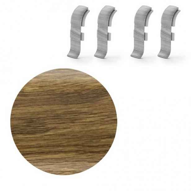 Spojka k soklu Naturel dub starý , PVC délka 0,5 cm, výška hrany 56 mm, NATNGTF19