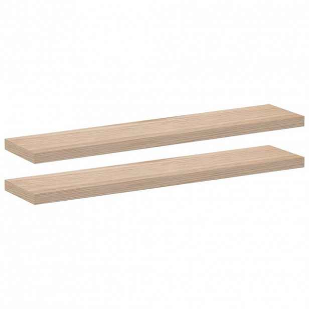 vidaXL Plovoucí police 2 ks 110 x 23,5 x 4 cm kompozitní dřevo