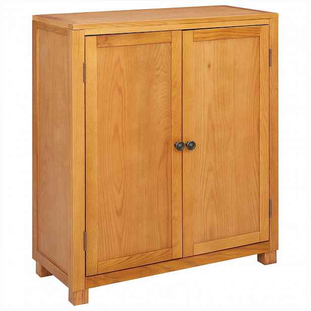 vidaXL Truhlářský se dveřmi Hnědá 80 x 35 x 95 cm Masivní dubové dřevo
