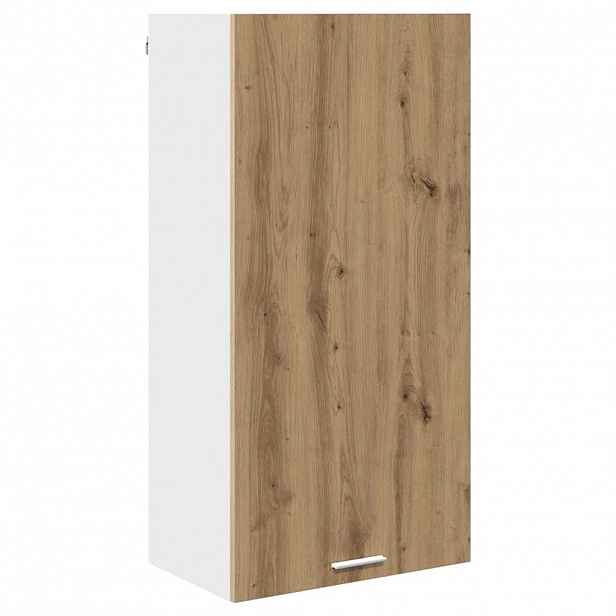 vidaXL Závěsná skříňka Ťuhýk dub a bílá 50 x 31 x 100 cm