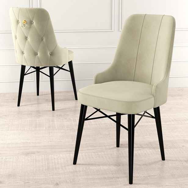 Sada židlí (6 kusů) Pare - Cream, Black
