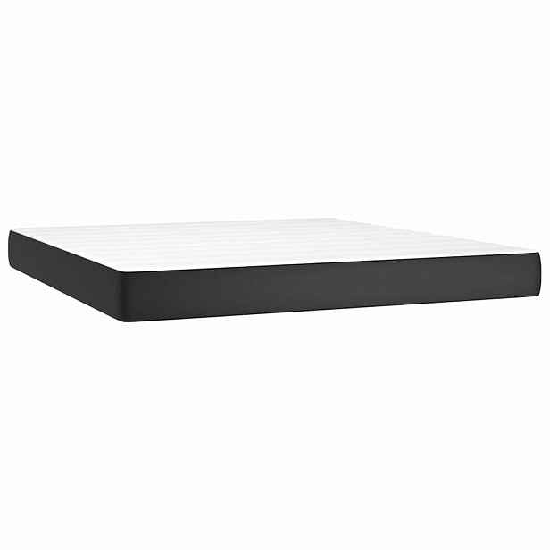 vidaXL Taštičková matrace střední tvrdost černá 180x200x20 cm umělá kůže