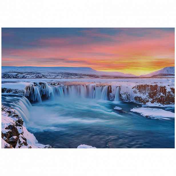 Wallarena FOTOTAPETA Vodopád Příroda Modrá 200x140 cm