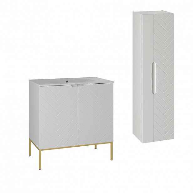 Petits-meubles KOUPELNOVÝ NÁBYTEK 80cm Daria 2er-Set Bílá