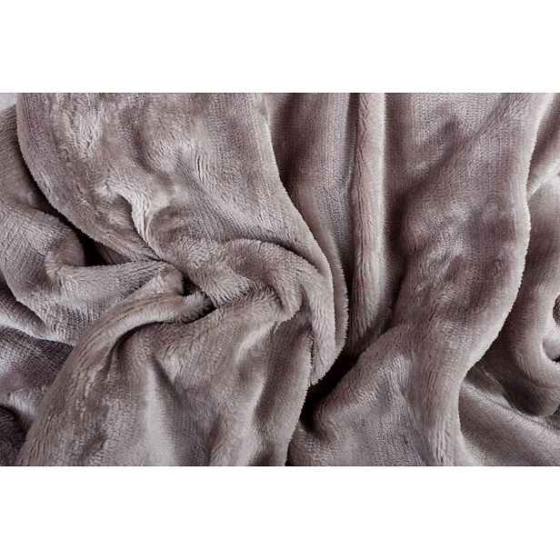 Prostěradlo mikroflanel světle šedá 180x200x20 cm