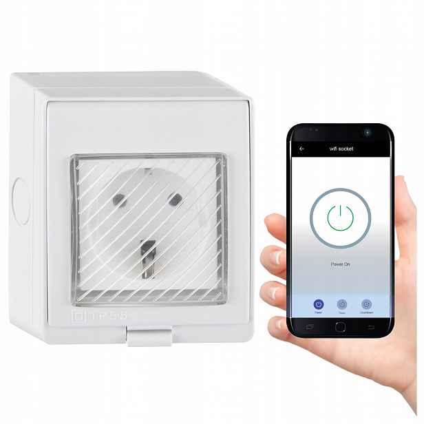 Venkovní nástěnná zásuvka Wifi Tuya Smart IP55