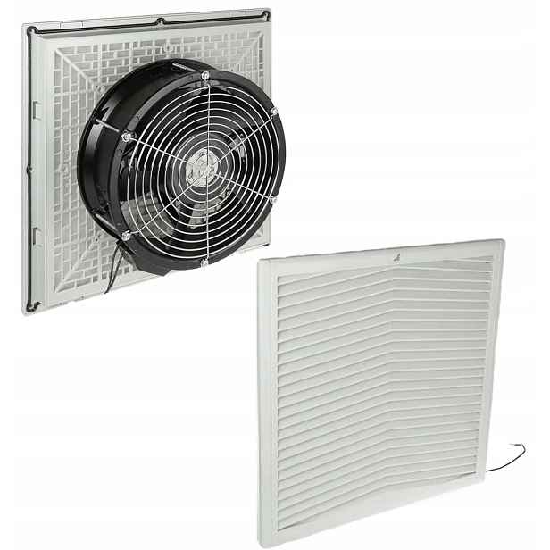 Ventilátor s filtrem WEF16 95W 230V Ac 433 m/h 320x320 mm IP54/I Šedý