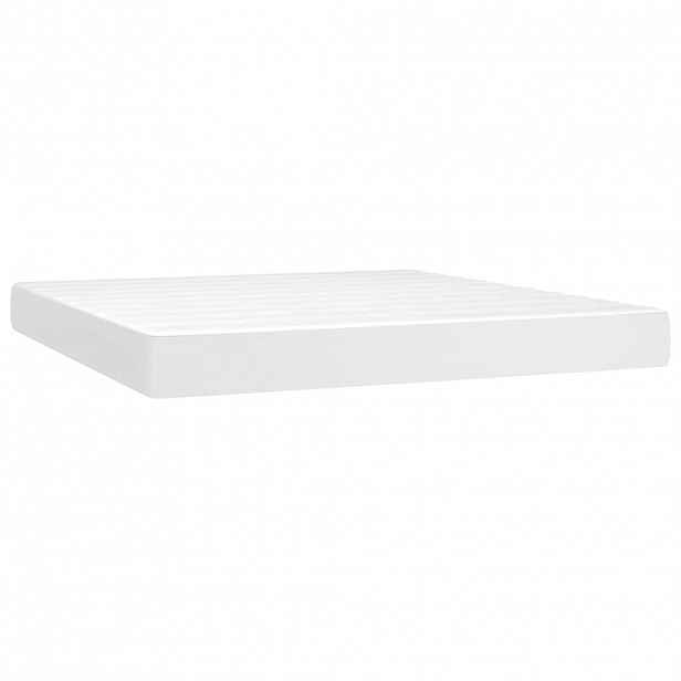 vidaXL Taštičková matrace střední tvrdost bílá 180 x 200 x 20 cm umělá kůže
