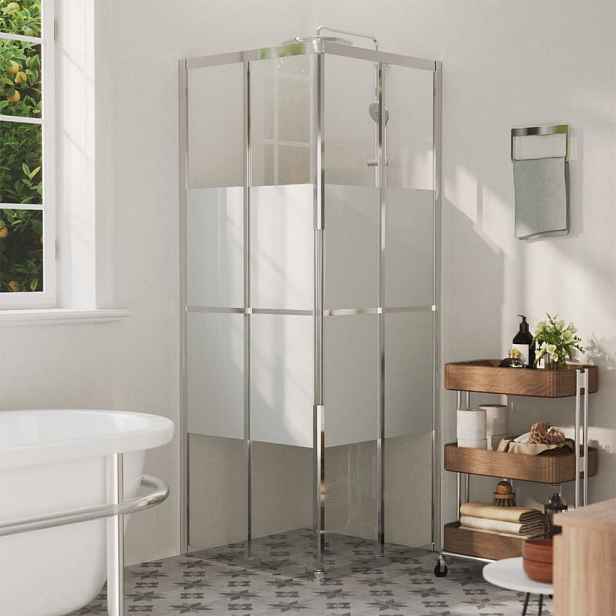 Sprchová zástěna BestBerg 150764 / 70 × 70 × 180 cm / stříbrná/transparentní