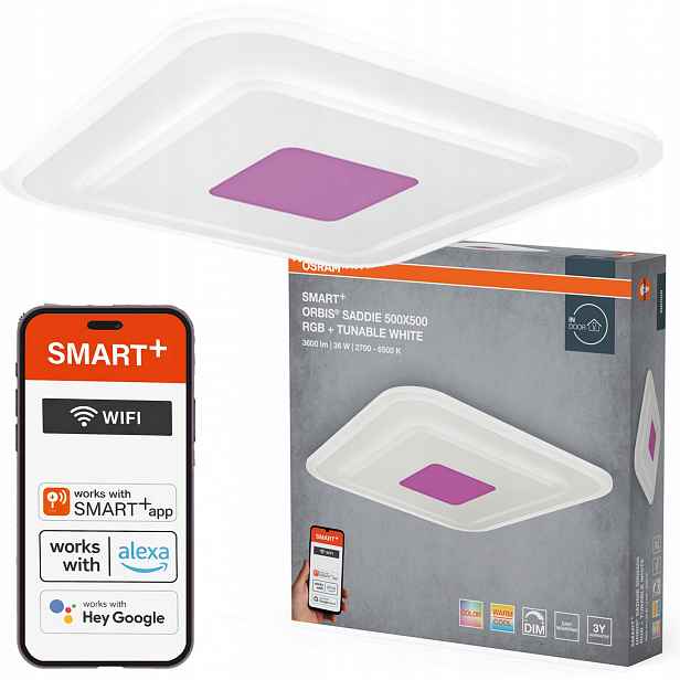 Stropní Svítidlo Led nástěnné svítidlo 32W 2850lm Cct Rgb Smart WiFi Orbis Osram