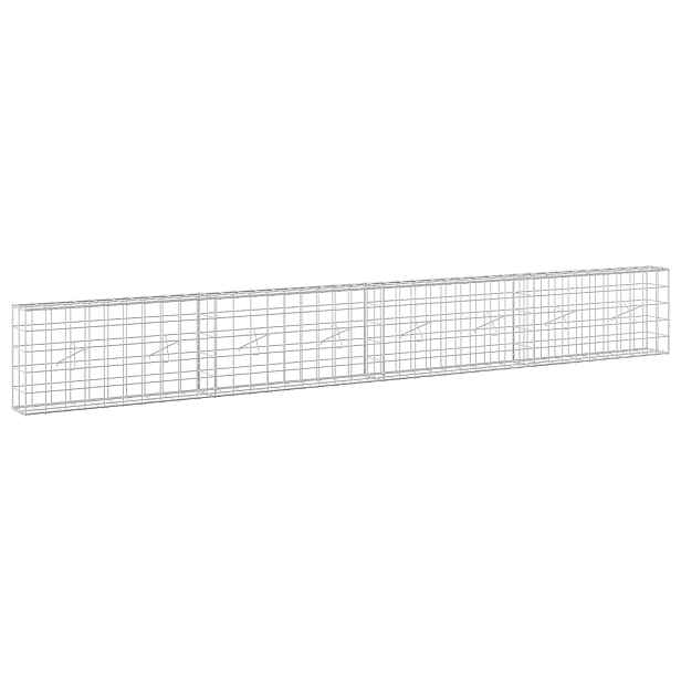 vidaXL Gabion s drátem 5 mm a síťkou 10x10 cm 400x20x50 cm