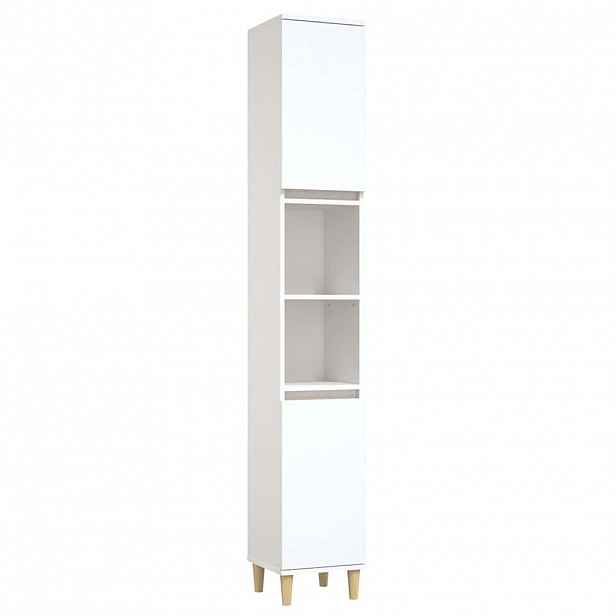 vidaXL Koupelnová skříňka bílá 30 x 30 x 190 cm kompozitní dřevo