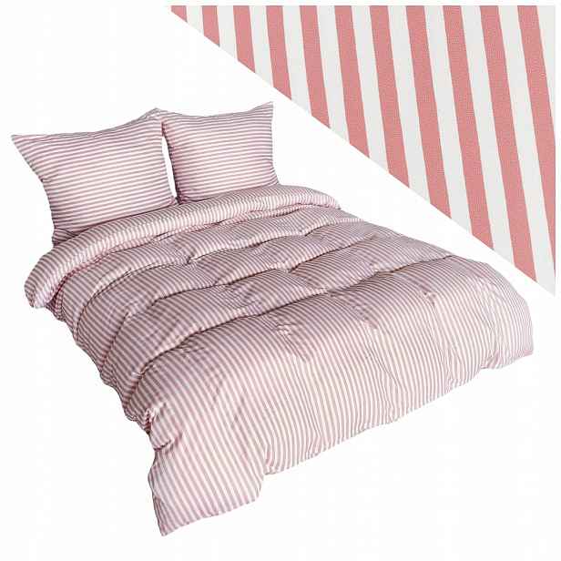 Sada Povlečení 220x200 povlaků na polštář Mikrofibra Eusebia Home Pásy