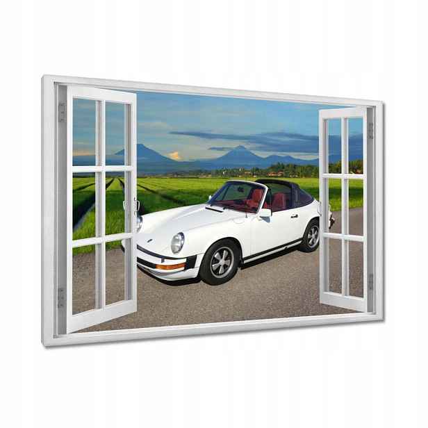 Obrazy 90x60 Bílé Porsche
