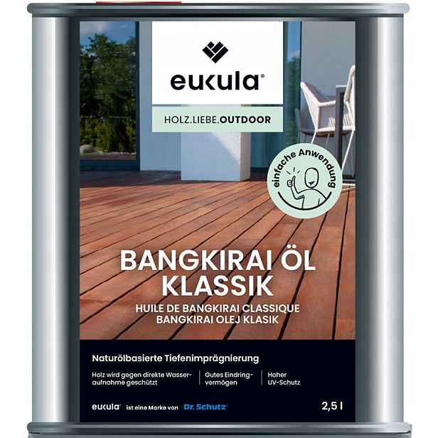 Eukula Terrace Bangkirai Oil Klassik 1L olej na dřevo na terase