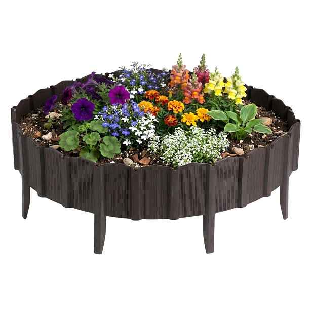 HowHomely Zahradní palisáda Linea 78,5 cm hnědá