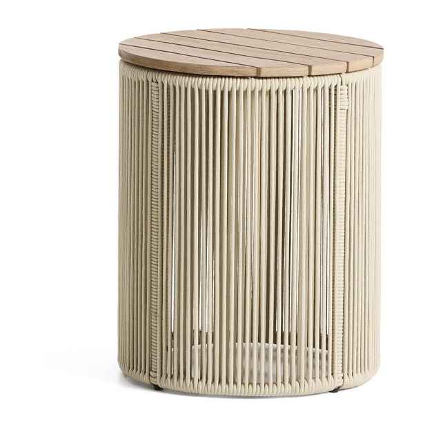 Kulatý zahradní stolek s deskou z akácie ø 40 cm Dandara – Kave Home