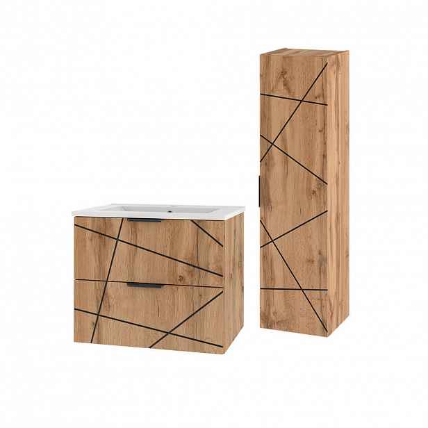 Petits-meubles KOUPELNOVÝ NÁBYTEK 80cm Teren 2er-Set Dřevo
