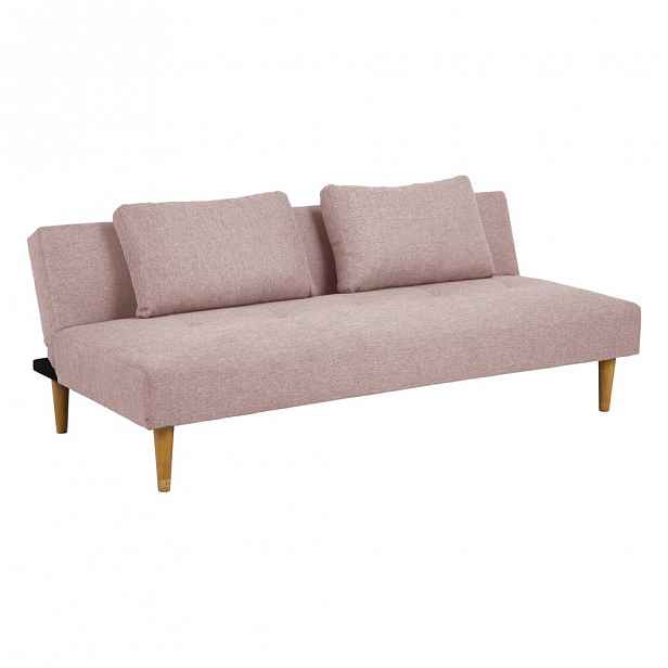 Půdrově růžová rozkládací pohovka loomi.design Matylda