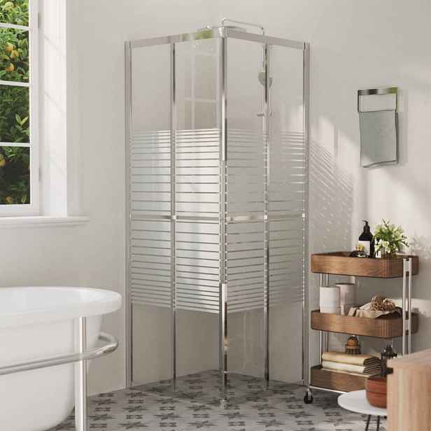 Sprchová zástěna BestBerg 150761 / 80 × 70 × 180 cm / stříbrná/transparentní