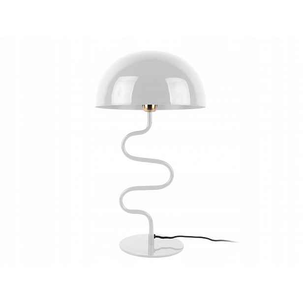 Stolní lampa ve tvaru hřibu Twist, kovová, výška 54 cm, bílá