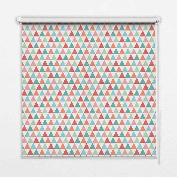 TULUP VNITŘNÍ roleta - okenní roleta - roleta - 130x140 cm - Barevné trojúhelníky