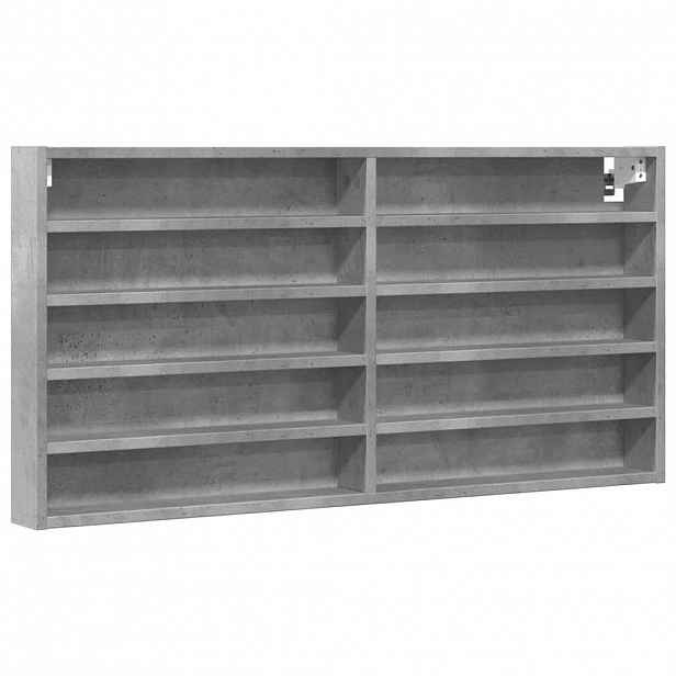 vidaXL Vitrína betonově šedá 100 x 8,5 x 50 cm kompozitní dřevo
