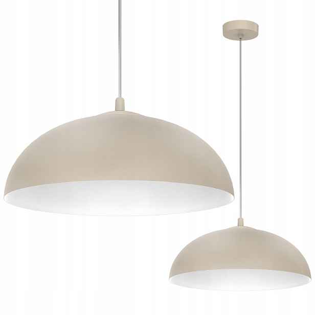 Závěsná Stropní Lampa Lustr Kašmírová Mísa Béžová Střed Bílá Do Kuchyně