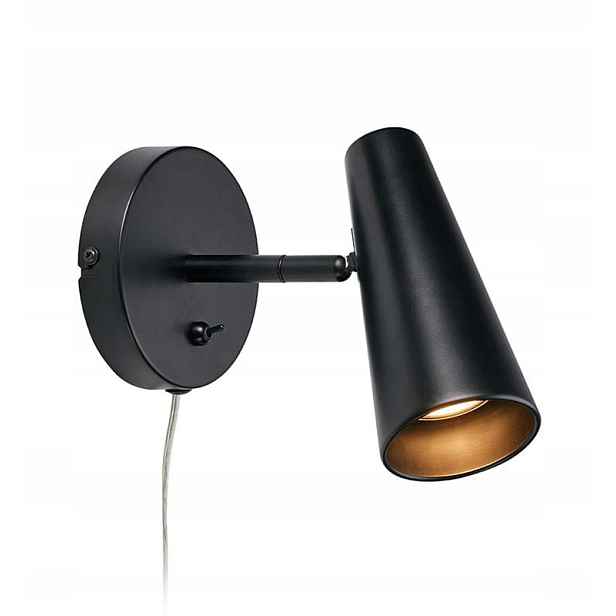 Nástěnná lampa s kabelem a nástěnnou zástrčkou Crest Black 108200 Markslojd