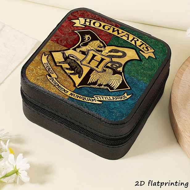 TEMU (Autorizováno) 1ks WARNEB BROS Harry Potter Kreslený Organizér na Šperky s Uzávěrem na Zip - Přenosné Cestovní Pouzdro na Prsteny, Přívěsky,