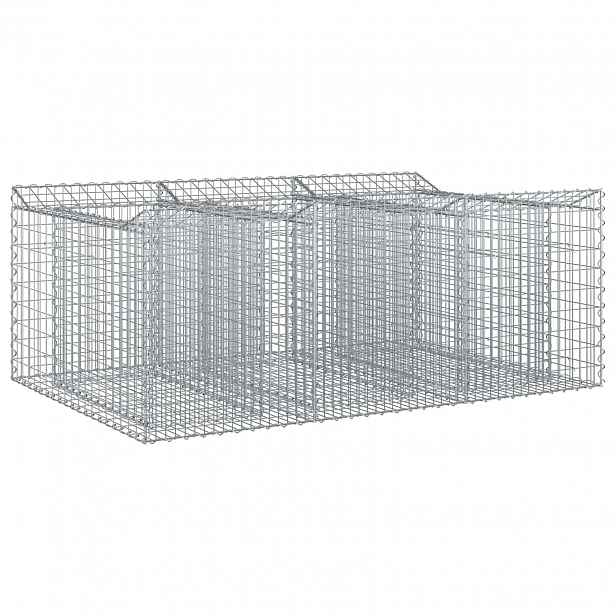 vidaXL Gabionový vyvýšený záhon 150 x 100 x 60 cm Pozinkovaná ocel