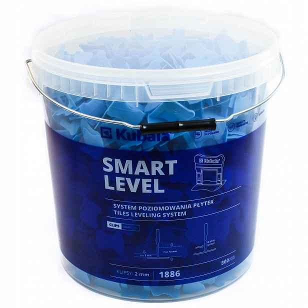 Kubala Smart Level Klipsy Pro Vyrovnávání Dlaždic 2 mm Kbelík 800 kusů