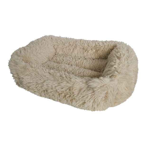 Béžový chlupatý pelíšek pro pejska nebo kočičku Bear beige - 55*42*15cm Mars & More