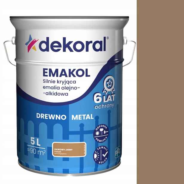 Dekoral Smalt Emakol Strong 5 L Kávový Světlý