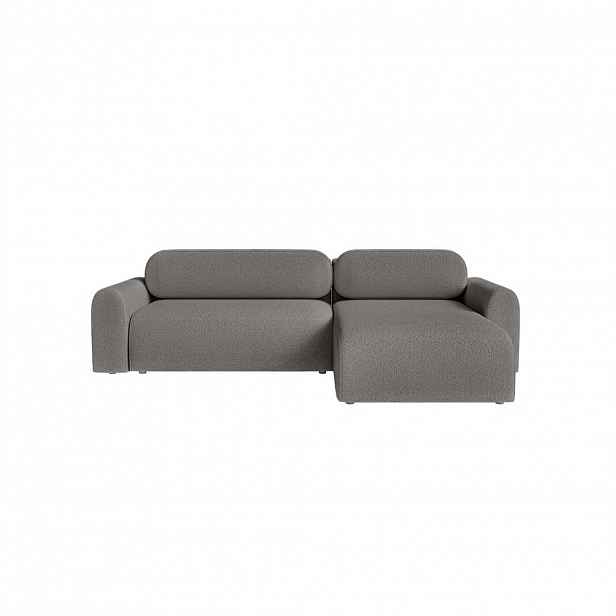 Fedve ROHOVÁ SOFA LOME L s funkcí spaní, grafitová