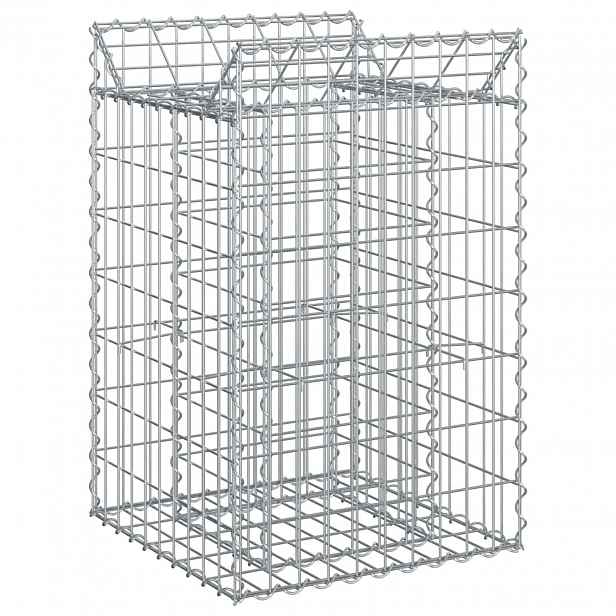 vidaXL Gabionový vyvýšený záhon 50 x 50 x 80 cm Pozinkovaná ocel