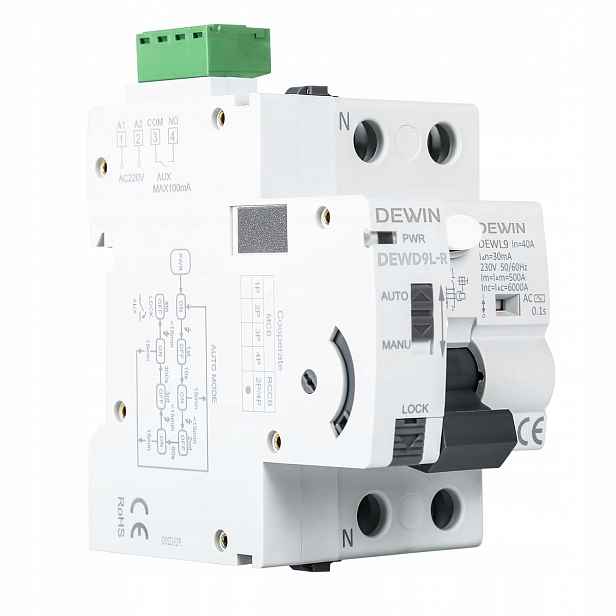 Automatický Diferenciálně Proudový Spínač Jadeshay 4P 40A 30mA RS485