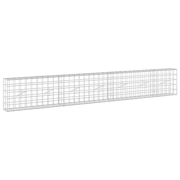 vidaXL Gabion s drátem 5 mm a síťkou 10x10 cm 350x20x50 cm