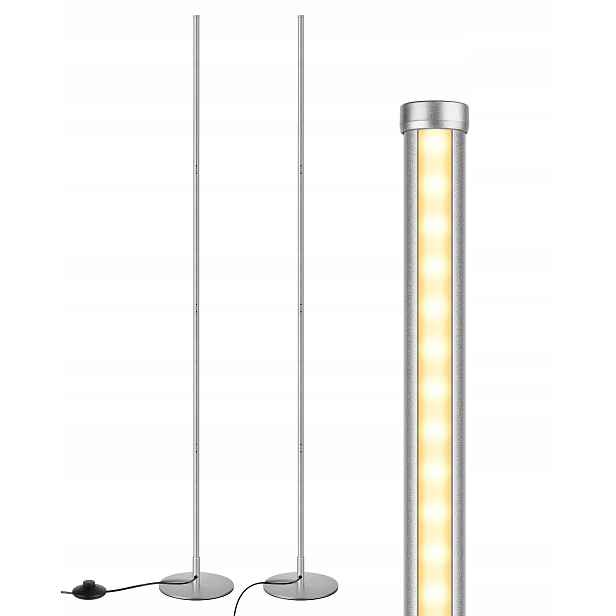 2 balení stojací lampy Edishine do obývacího pokoje, stmívatelné Led, paměťová funkce